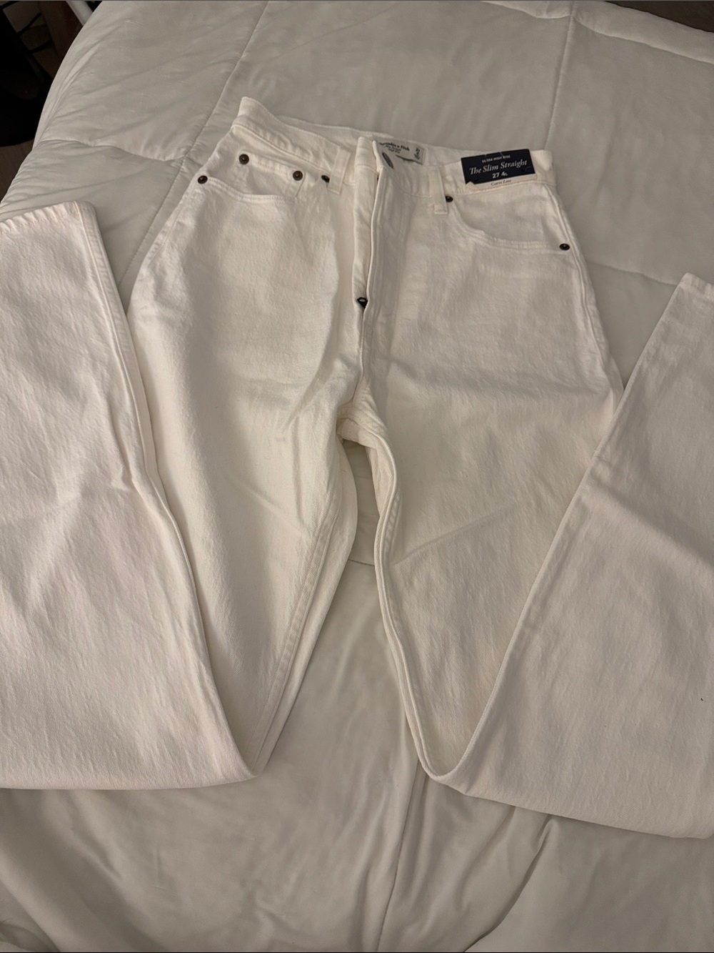 Abercrombie Curve Love The Slim Straight Ultra High Rise Long